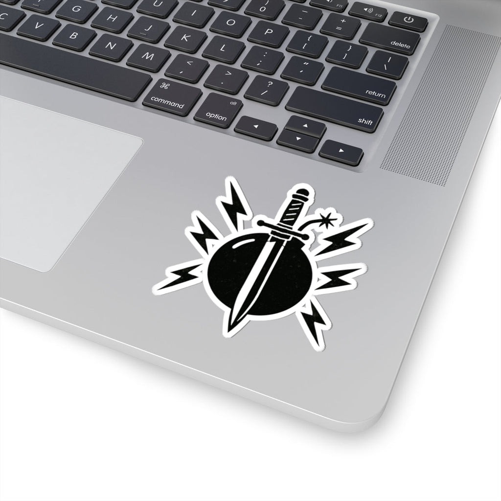 Dagger & Bomb Sticker — Retro Punk Lightning Laptop Decal - Disruptor Supply Co.