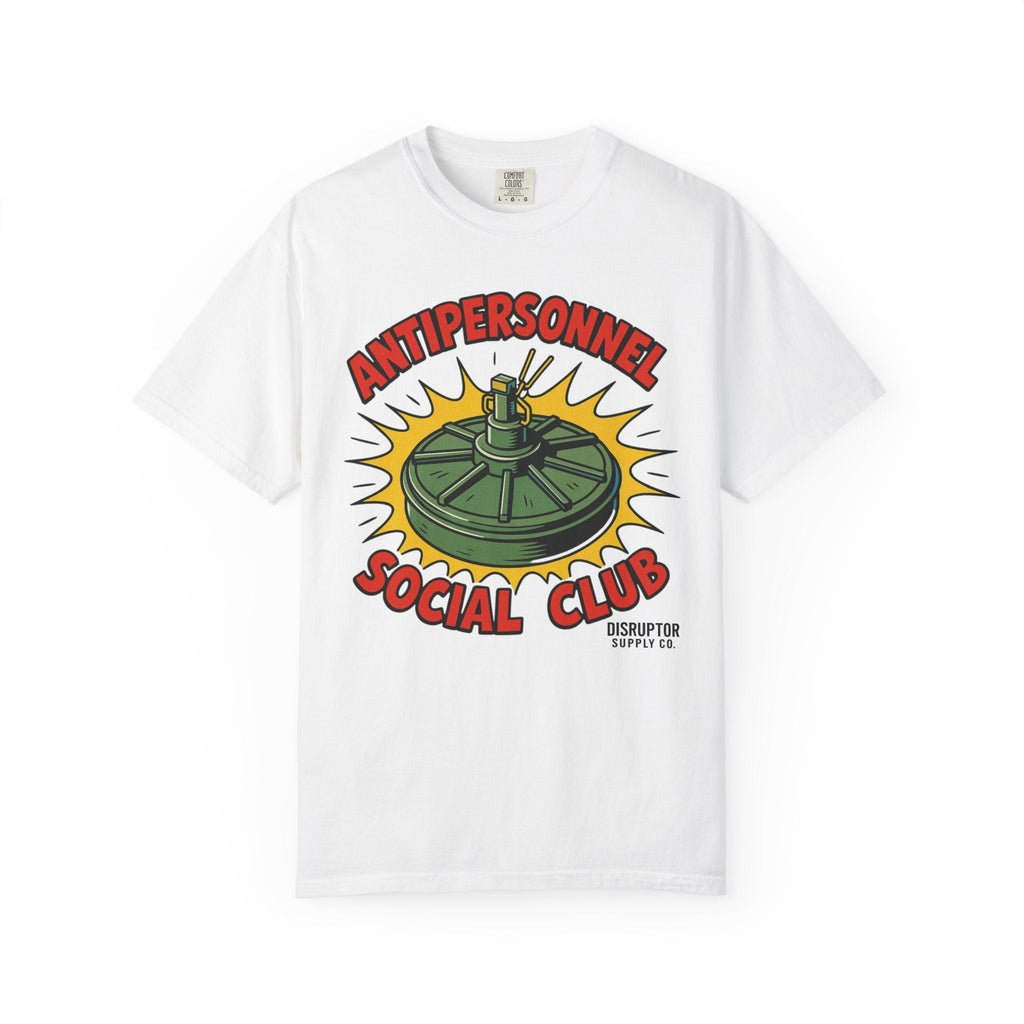 Disruptor Supply Co. Antipersonnel Social Club T‑Shirt — Graphic Mine Design, Military Streetwear - Disruptor Supply Co.