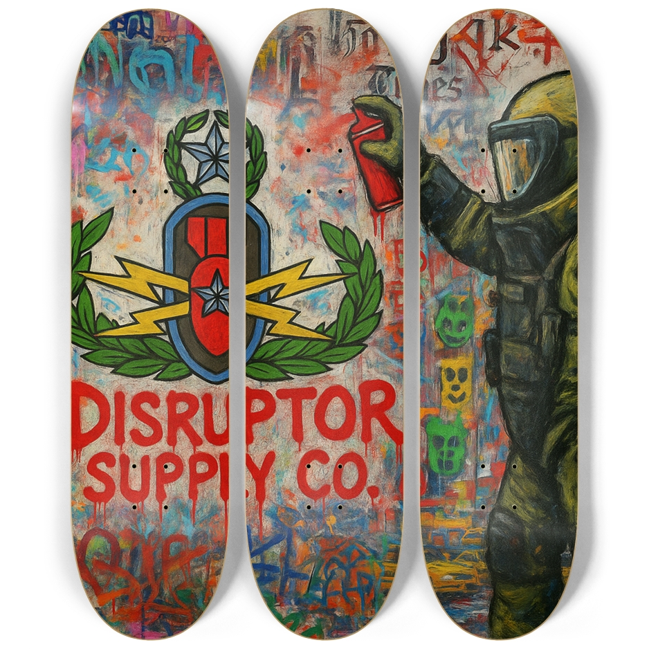 Disruptor Supply Co. - Bomb Suit Graffiti Skateboard Series - Disruptor Supply Co.