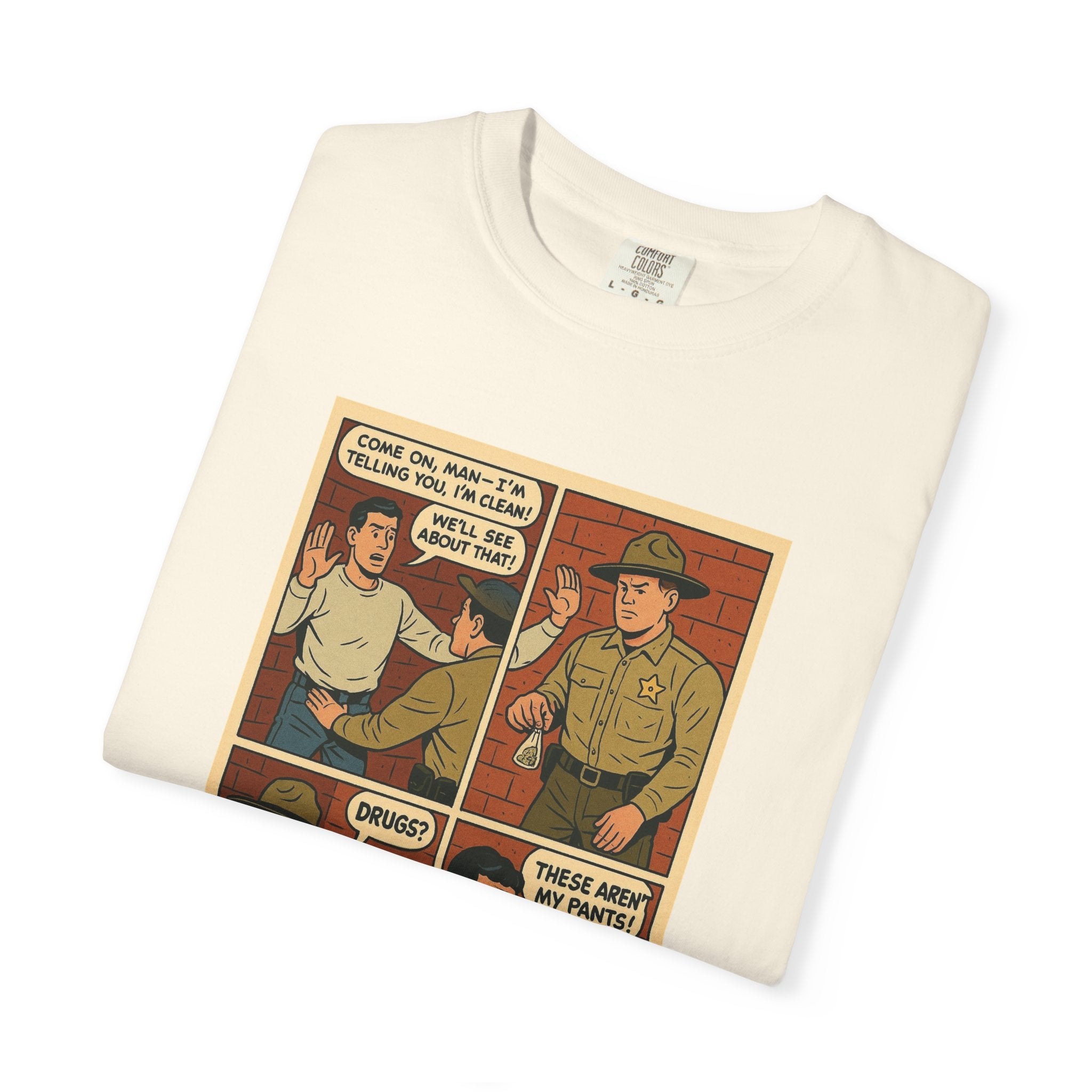Disruptor Supply Co Comic Panel Tee — Vintage "Not My Pants"T-Shirt - Disruptor Supply Co.