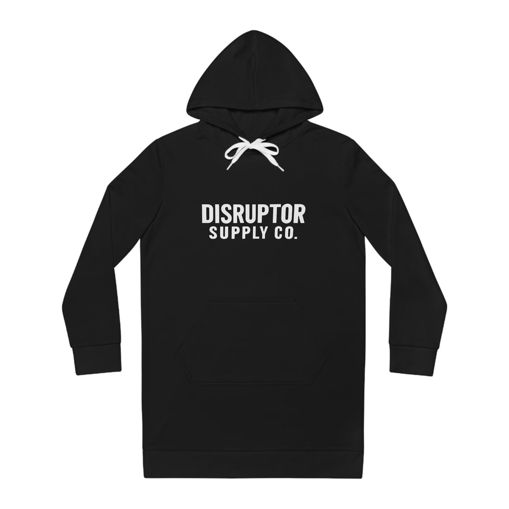 Disruptor Supply Co. Women's Hoodie Dress — Oversized Hoodie Dress with Front Logo - Disruptor Supply Co.