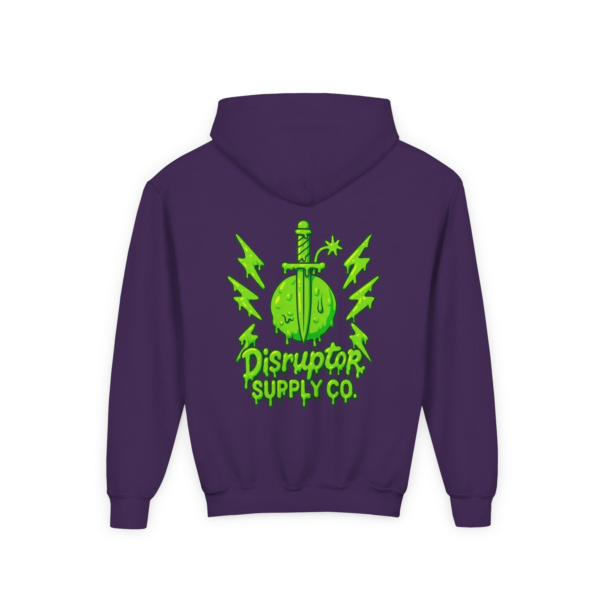 Disruptor Supply Co. Youth Slime Hoodie — "Disruptor Supply Co." Neon Green Graphic Hoodie - Disruptor Supply Co.