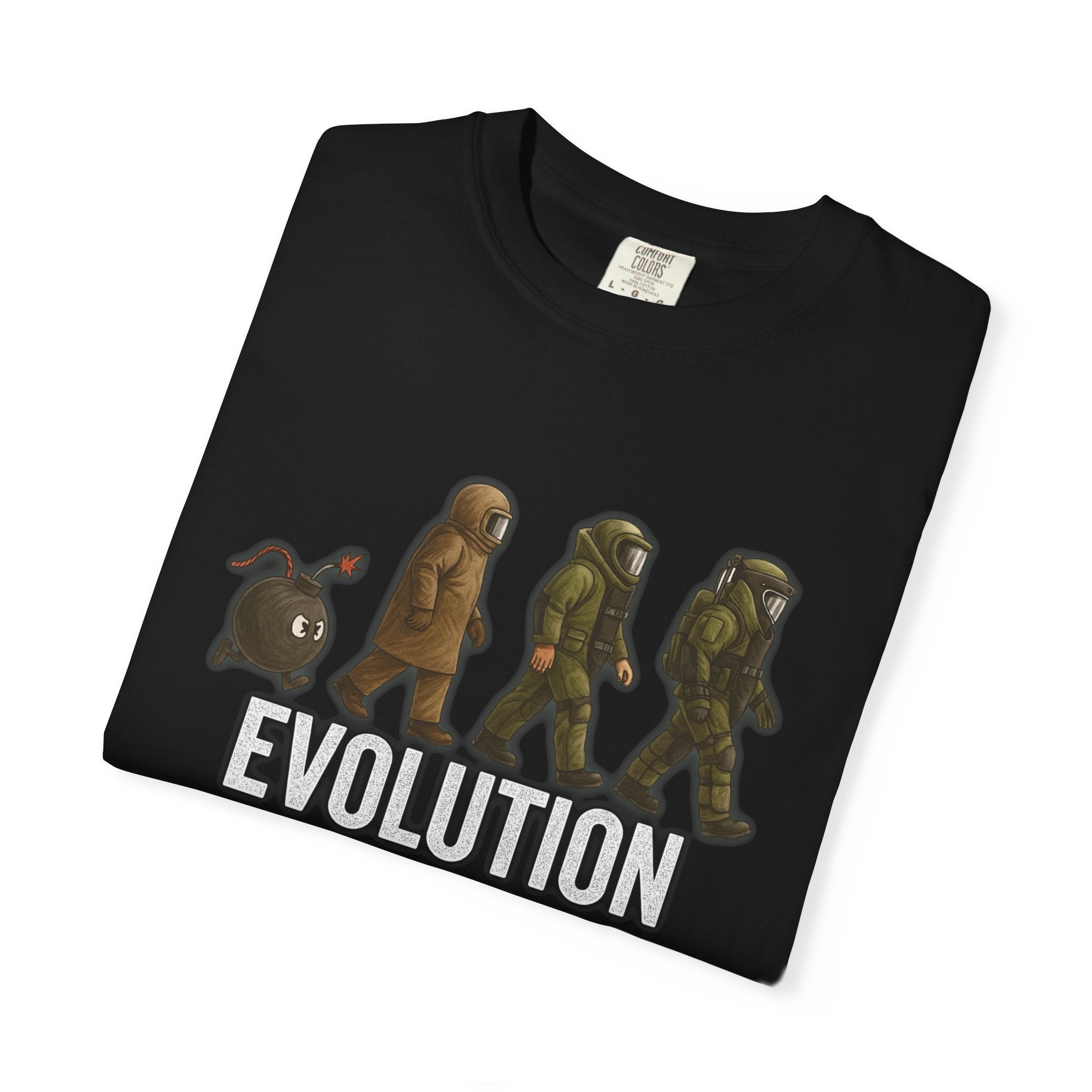 EOD Evolution T-Shirt — Military Bomb Suit Graphic Tee - Disruptor Supply Co.